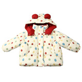 女小童加绒棉服冬季2025新款女彩点加厚外套冬装儿童卡通棉衣P115，童装棉衣，祺妙童装