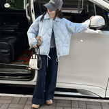 女童2025年秋冬新款韩系翻领绗棉棉衣女大童户外加厚简约棉服外套，童装棉衣，祺儿童装