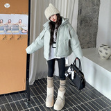 女童2025年冬季新款连帽棉服女大童户外加绒加厚保暖工装派克服潮，童装棉衣，祺儿童装