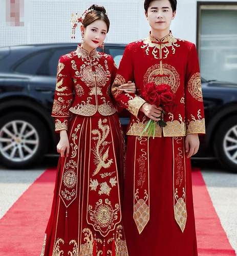 秀禾服2021新款新娘敬酒服结婚修身显瘦中式婚纱礼服大码秀禾夏季