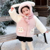 女童加绒加厚外套冬装2025新款儿童洋气可爱女孩超好看冬款毛毛衣，童装外套，祺妙童装