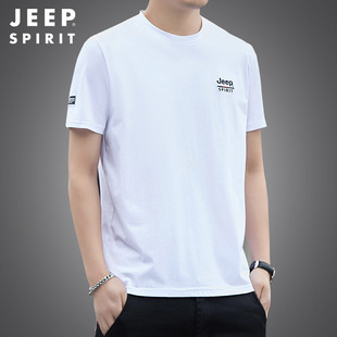 JEEP男装短袖t恤夏季战地休闲百搭圆领打底衫吉普官方牌新款