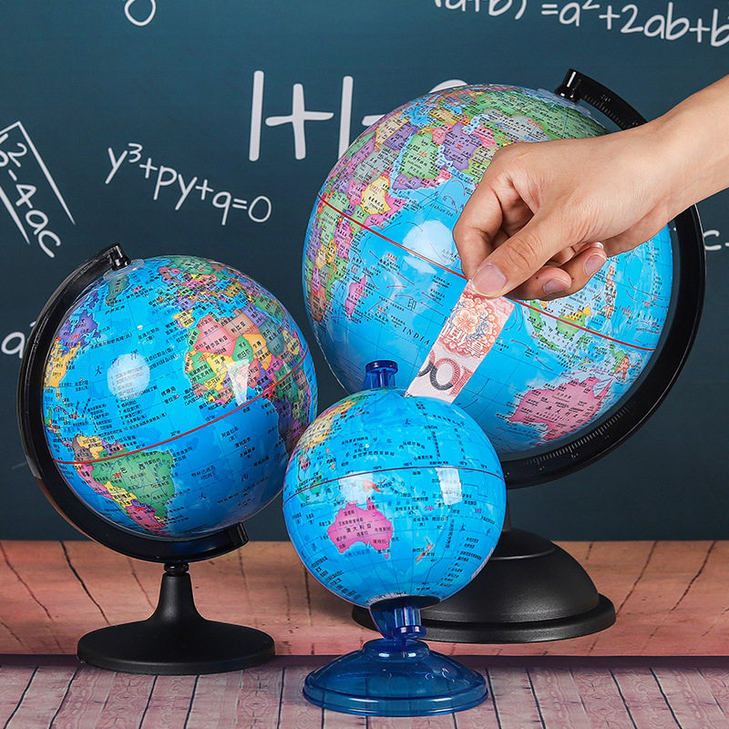 地球仪存钱罐桌面摆件创意大容量防摔储蓄罐可存可取学生儿童礼物