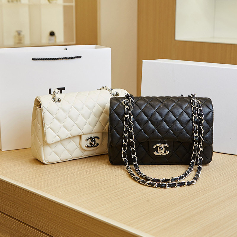 大牌轻奢女士菱格腋下包链条包时尚斜挎包小香风真皮肩包女包