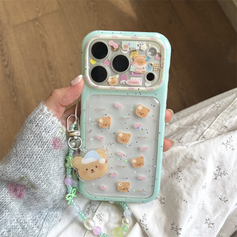 清新薄荷绿可爱闪粉iPhone18