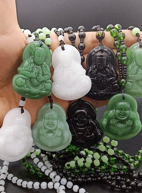 厂价直销观音佛吊坠带珠子项链展销会地摊夜市跑江湖货源国风琉璃