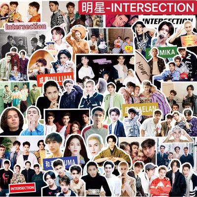 56张INTERSECTION手帐贴纸米卡和马青山威廉庆怜手机电脑水杯贴画