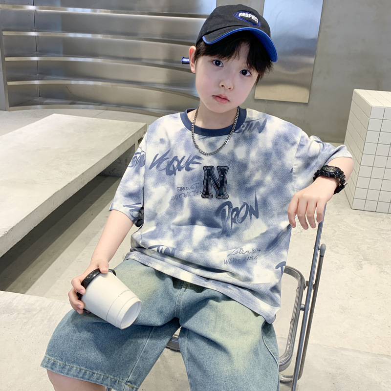 童短袖T恤夏装2025新款儿童夏季半袖童中大童夏款纯棉上衣潮t，商品下架区商品下架区，祺妙童装