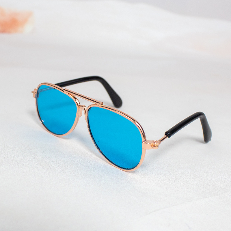 长8.5CM棉花娃娃用眼镜墨镜太阳镜玩偶宠物带拍照支持发