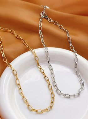 欧美跨境项链无金粗链条