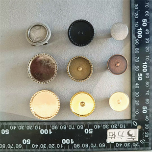 圆盘扣波洛领带配件黑色金色手工bolotie领绳现货DIY金属卡绳扣男