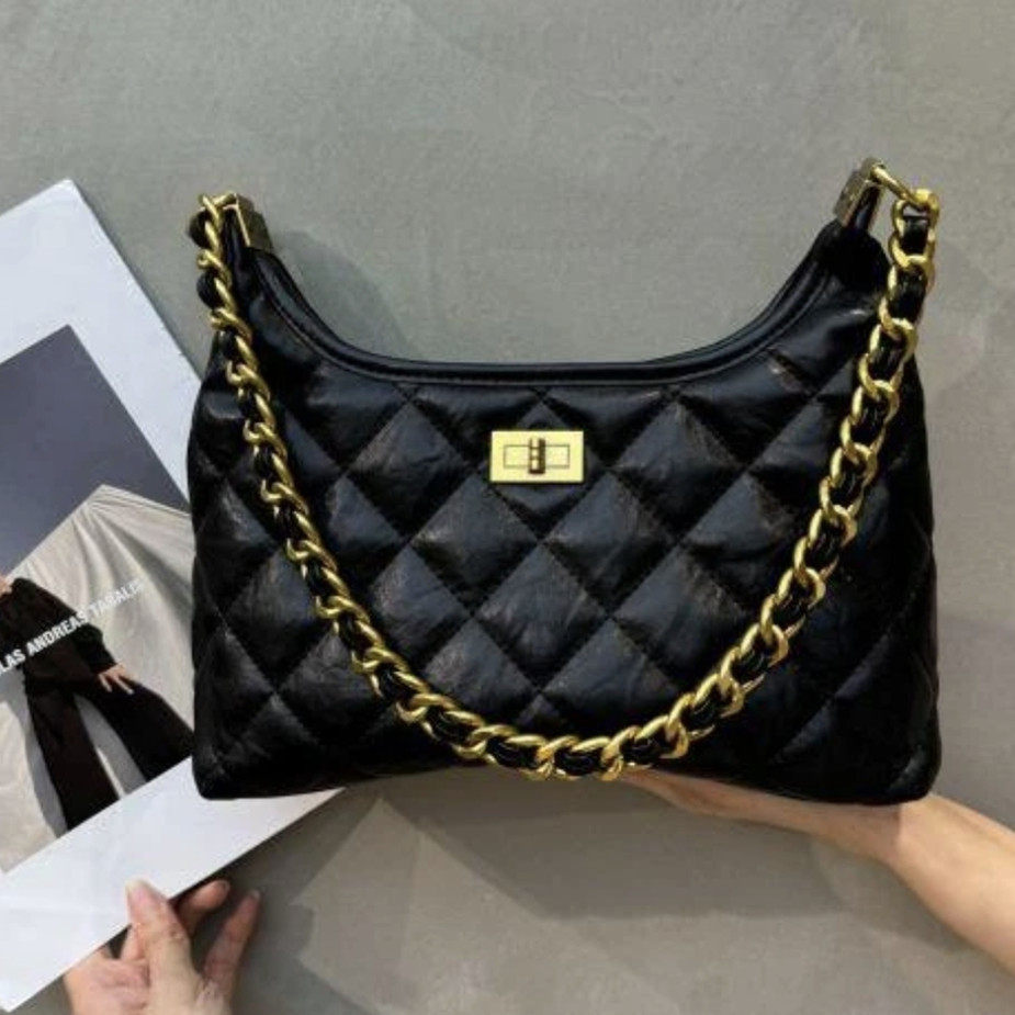 菱格链条包新款时尚大容量饺子潮时髦休闲通勤女士斜挎包女包