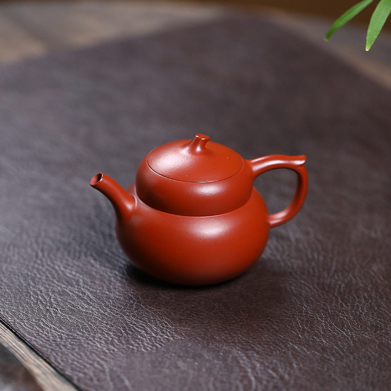 葫芦紫砂壶曼生壶福禄宜兴朱泥小品100cc工夫茶具仿生泡茶壶自用