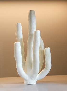 现艺术肌理珊瑚抽象摆件简约样板房酒店客厅餐桌茶几仙人掌摆设