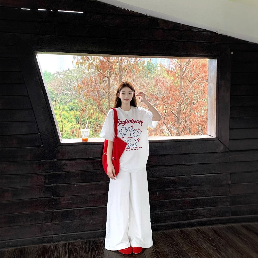 大码常规纯棉女休闲常规袖印花