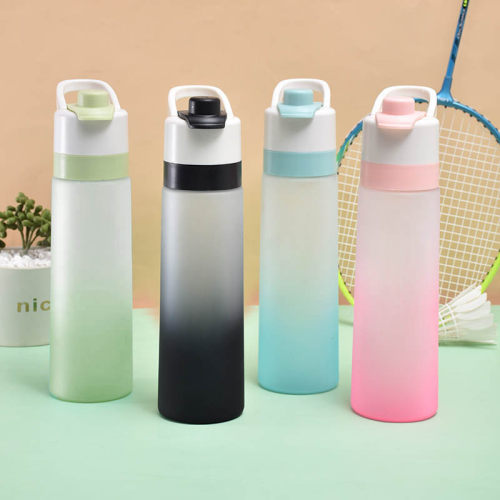sports water bottle spray water cup plastic handy cup 喷水杯