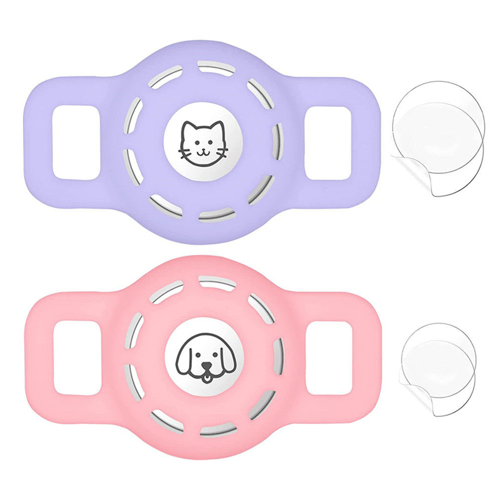 适用苹果Airtags宠物项圈防丢保护套定位器追踪器防丢器硅胶保