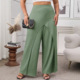 trousers wide 子solid 女阔腿裤 color women ladies leg pants