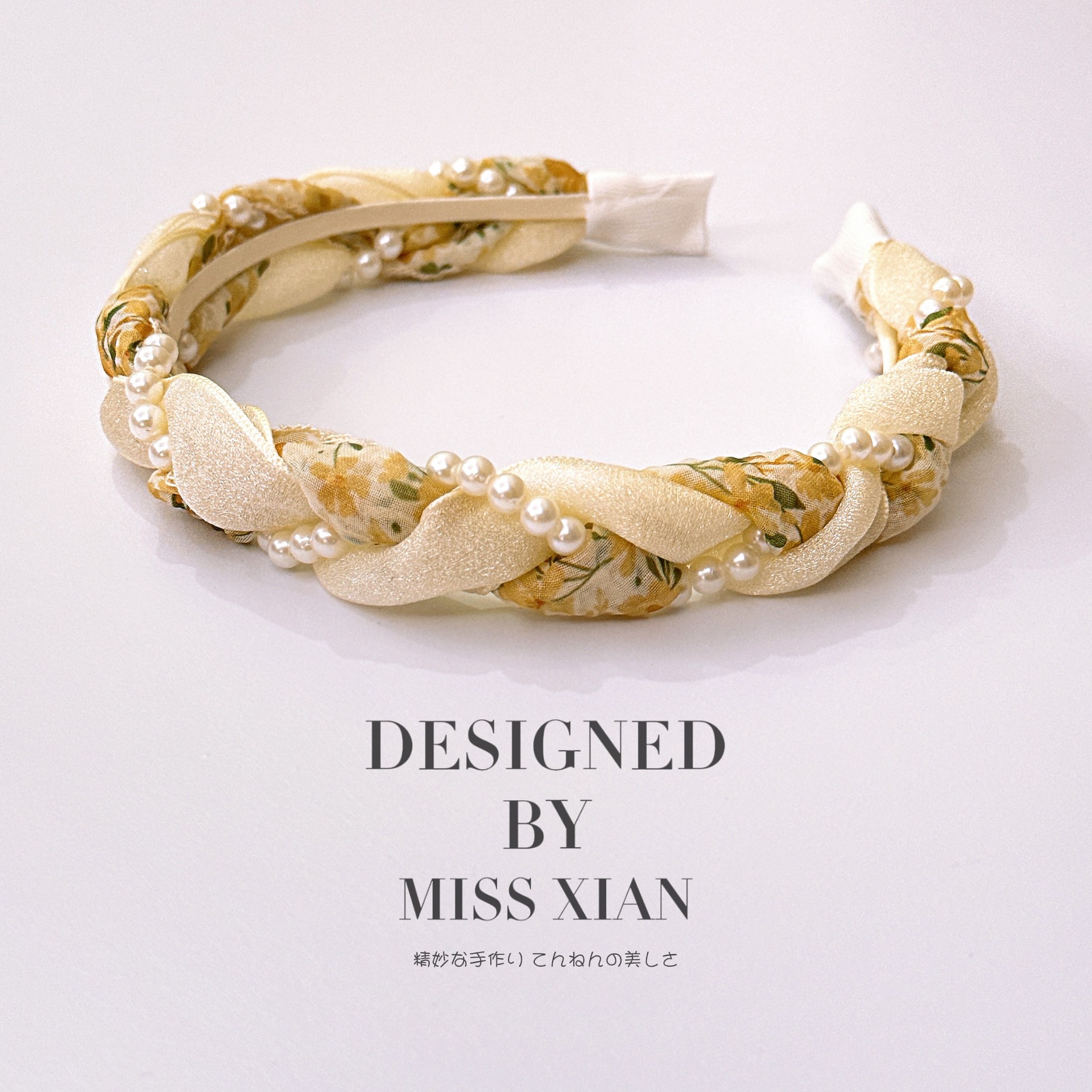 韩国碎花珍珠麻花发箍气质级感网纱森系网红高级感头箍发饰头饰女