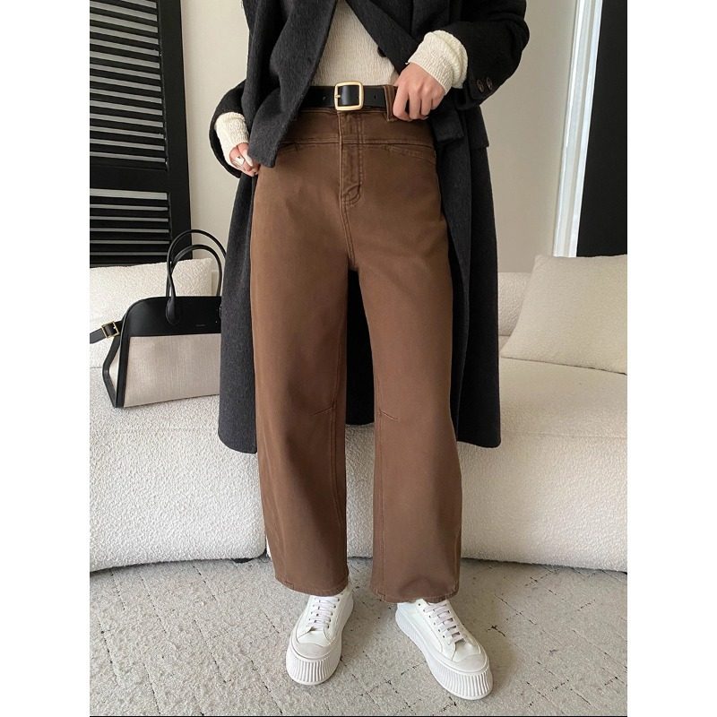 加厚棉长裤通勤风高腰