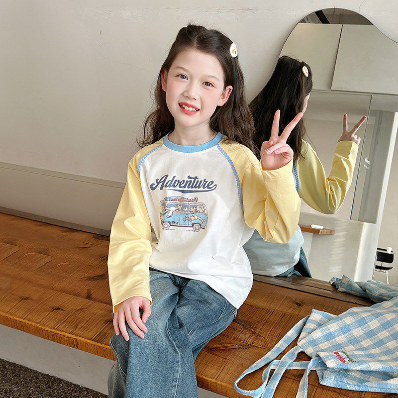 儿童内搭白t恤女童洋气长袖上衣大童打底衫女孩2026春秋装新款