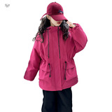 女童夹棉加厚外套2025年冬季新款工装派克服中大童保暖冲锋衣棉服，童装棉衣，祺儿童装