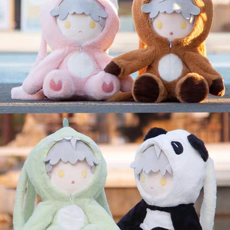 40cm坐姿一番赏娃衣娃包棉花娃娃可背外出包双肩包连体衣