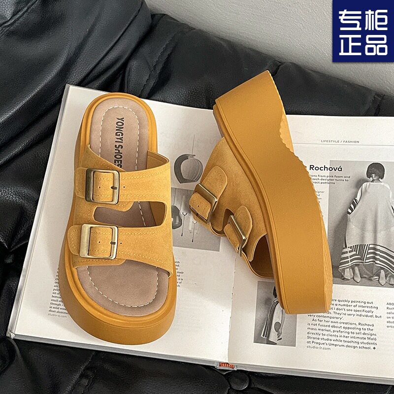 法式休闲厚底凉拖鞋女夏季外穿级包头拖