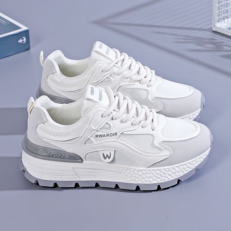 老爹鞋女2025夏季新款透气网面鞋子女韩版百搭厚底休闲跑步运动鞋