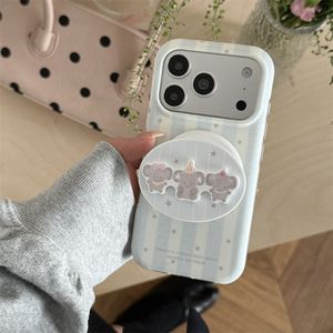 可爱蓝条纹星星磁吸支架iPhone17