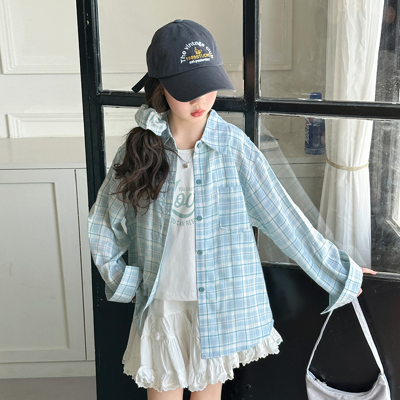 女童防晒衣夏季2025新款儿童装洋气薄外套夏天大童女孩网红防晒服，童装外套，祺儿童装