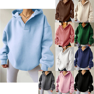 shirt long sleeved Women loose sports hooded sweatshirt