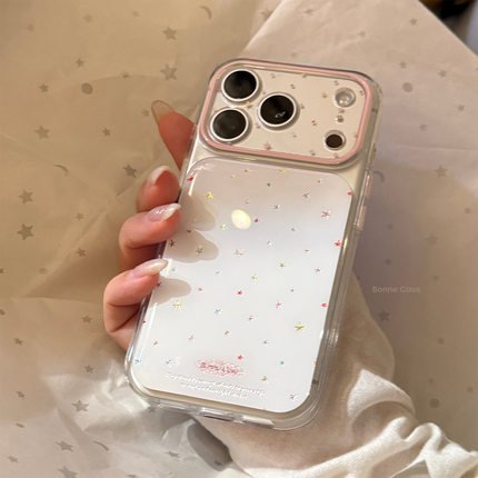 小星星鎏金苹果17pm手机壳iphone16pro 透明14彩涂鸦15适用17防摔