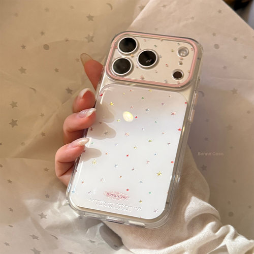 AceCase小星星鎏金iphone16苹果17promax手机壳透明14彩涂鸦适用15防摔