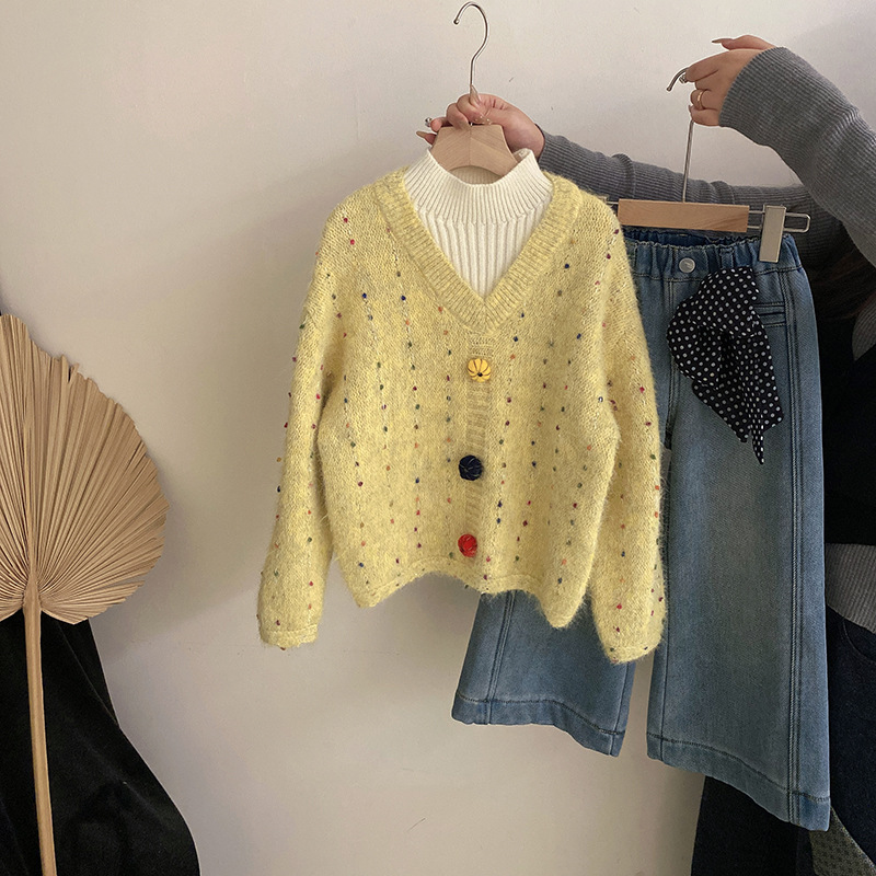 女童针织两件套韩版14岁休闲