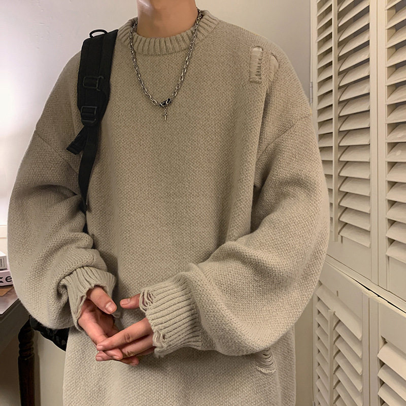 毛衣秋冬款情侣宽松百搭保暖针织衫外套L4120-P60控98,男装针织衫/毛衣,电商A362