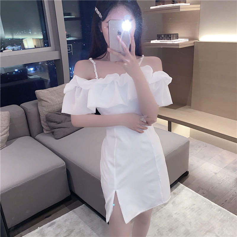 修身显瘦钉珠吊带连衣裙