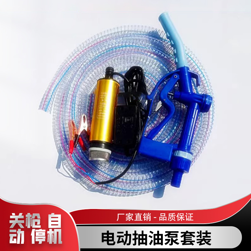 抽油泵柴油12V24V220伏电动小型油泵车载油泵加油机枪抽油神器