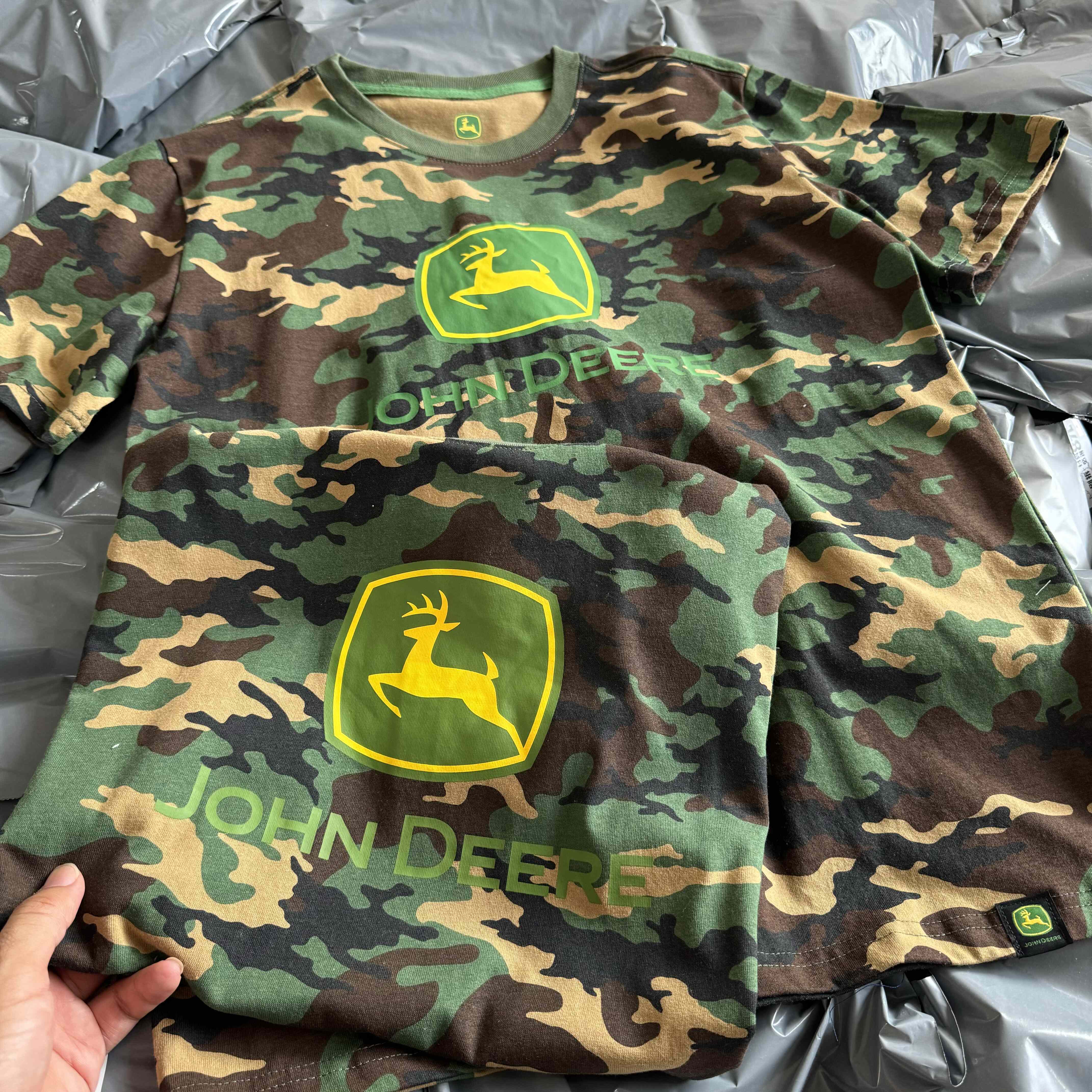 出口单 迷彩 约翰迪尔JohnDeere美式工装男女夏薄短袖t恤小众236