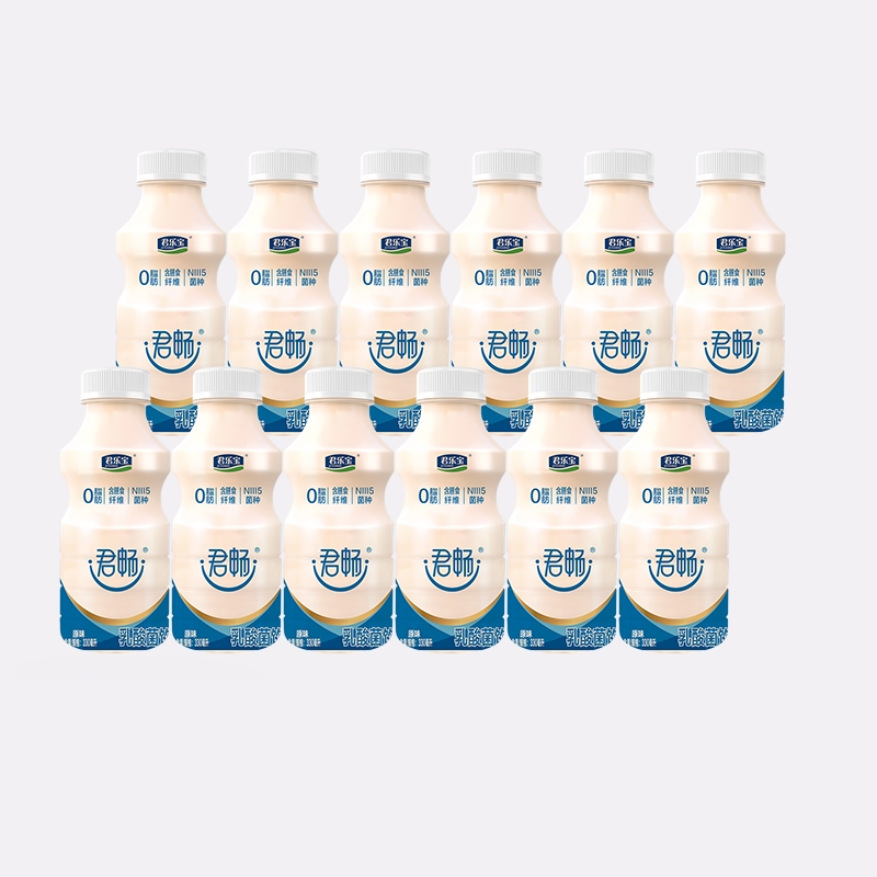 4月君乐宝君畅乳酸菌饮品原味330mL*12瓶整包餐厅酒店团购福利
