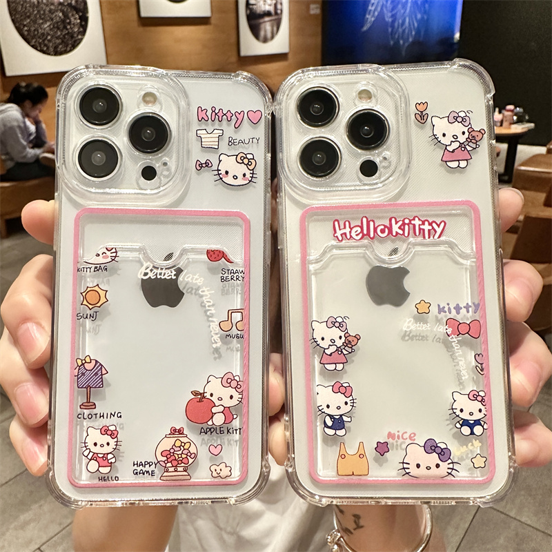 可放照片适用苹果13手机壳16iPhone15promax新款kitty凯蒂猫14pro可爱13小卡套12女11闺蜜x/xr潮xsmax/8plus