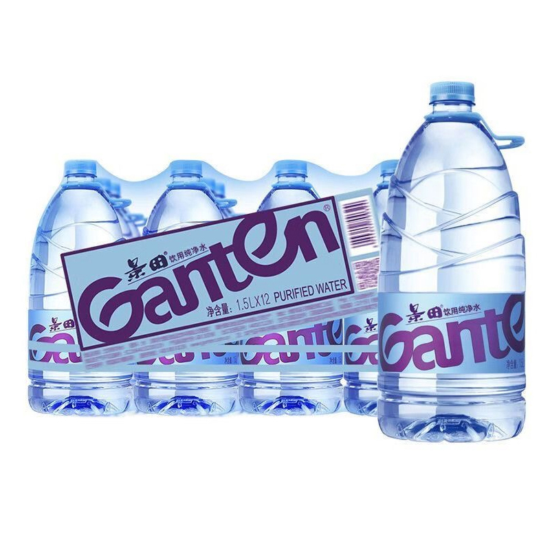 【多买多省】景田纯净水1.5L*12瓶实惠大桶装家庭直饮整箱饮用水