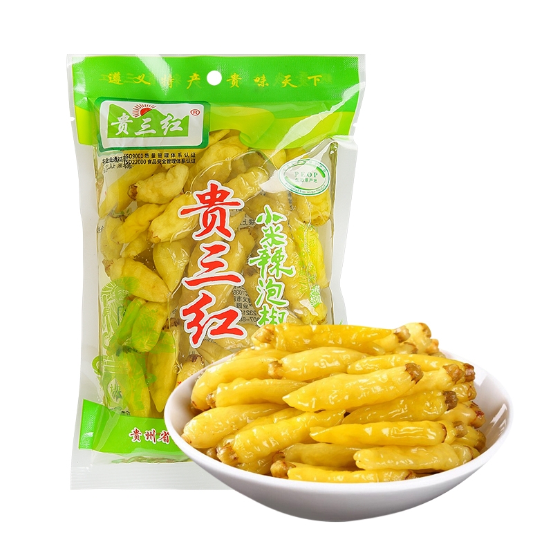 贵州特产泡椒辣椒贵三红小米辣椒野山椒剁椒泡菜泡凤爪鸡爪调料包