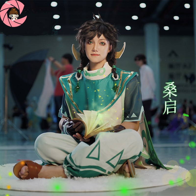 王者荣耀cos服桑启cosplay男女游戏衣服动漫假发毛正太全套装古风