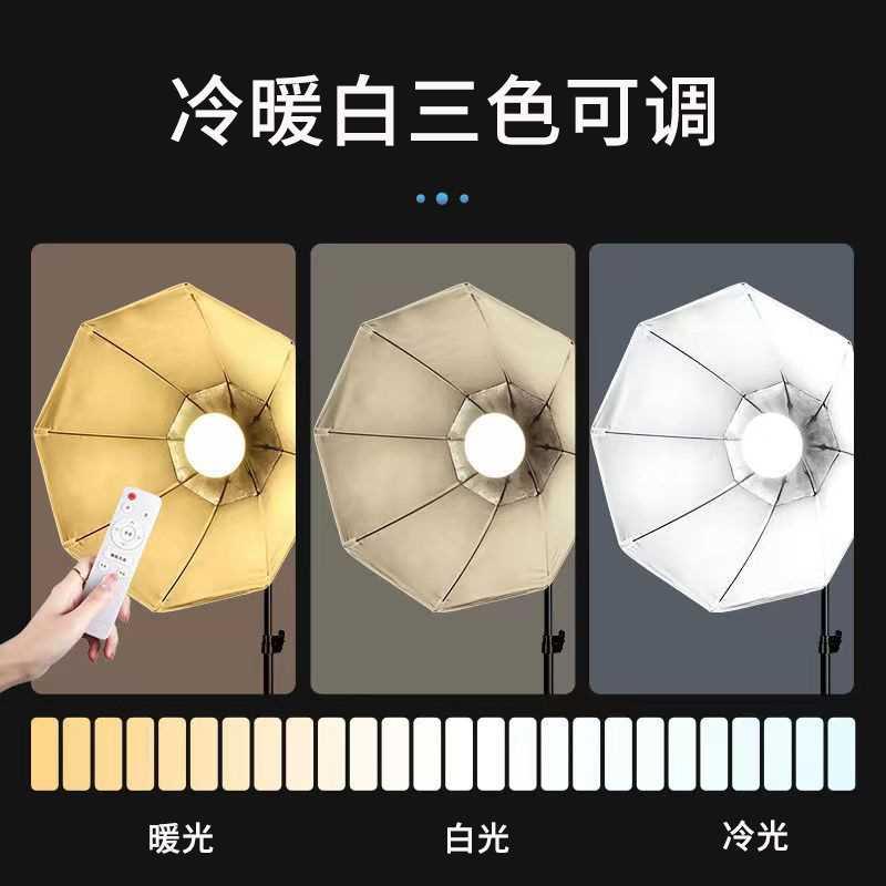 LED八角补光灯主播美颜柔光灯室内拍摄打光灯全景八角柔光箱