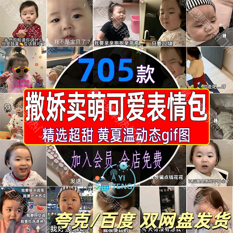 小孩萌娃撒娇卖萌可爱搞怪搞笑聊天斗图动态gif表情包动图素材