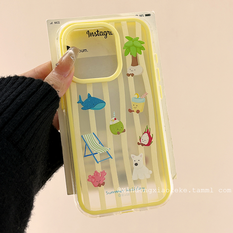 韩系jellycat椰子西高地表情适用苹果iPhone16ProMax手机壳15pro新款14情侣13小众14promax硅胶16pro全包15女