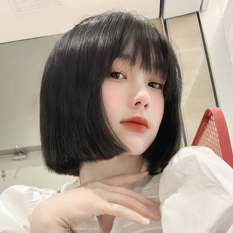 【轻薄】假发女短发仿全真人发2021年新款时尚自然波波头长发头套