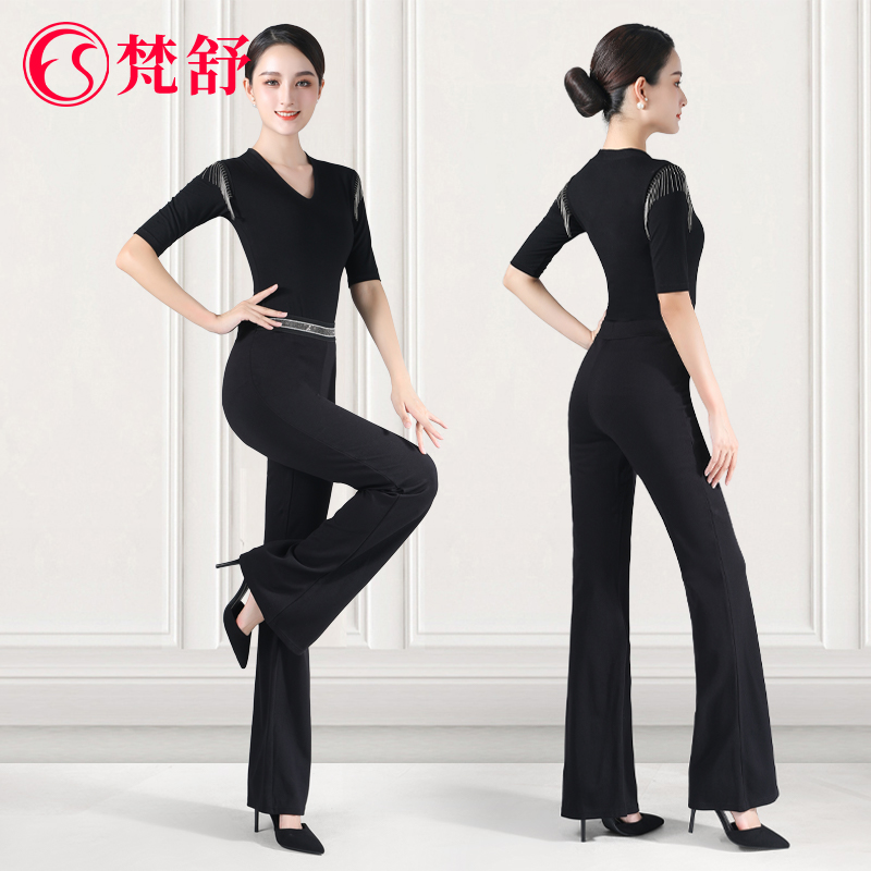 梵舒2025年新款形体服训练服装女高端礼仪导师舞蹈模特走秀练功裤