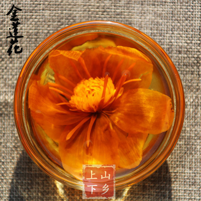 内蒙金莲花一杯一朵8CM大花茶超大正宗产地莲花润润一级20朵包邮